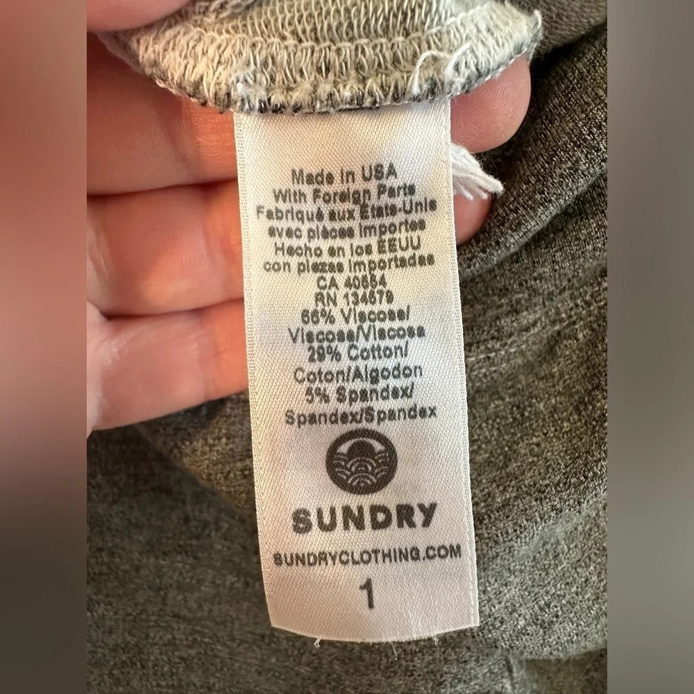 SUNDRY Anthropologie $98 Striped Leggings in Heather Gray Size 1 SMALL 4/6 - Picture 9 of 11